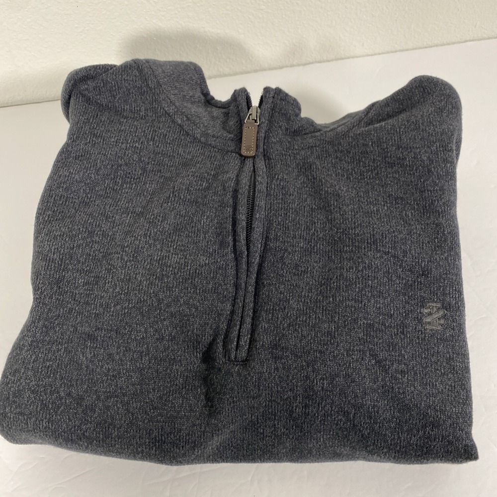 IZOD 4XB Mens 1/4 Zip Neck Gray L/S Big Tall W1‎